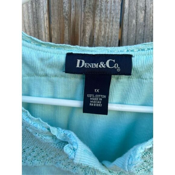 Denim & Co blouse vintage long sleeve size plus 1X - Picture 5 of 8